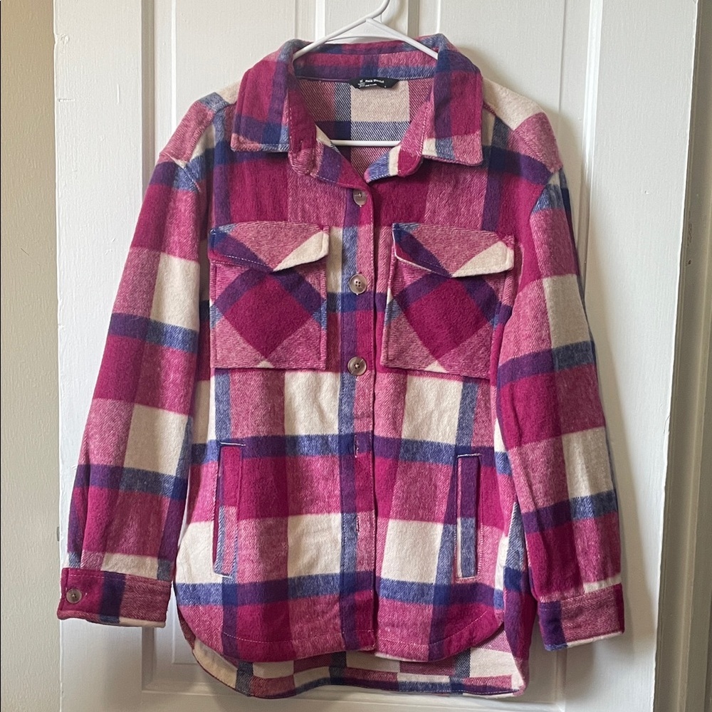 Plaid Pink and Cream Jacket